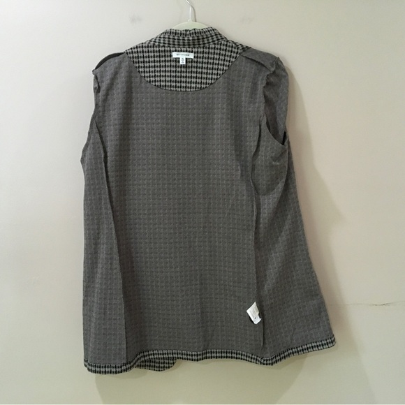 Max studio knit single breasted blazer houndstooth brown size XL new - Picture 8 of 8